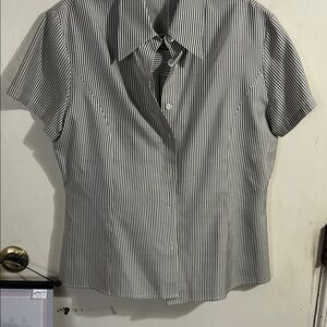 Henri Bendel Black and White Striped Women's Top and short set